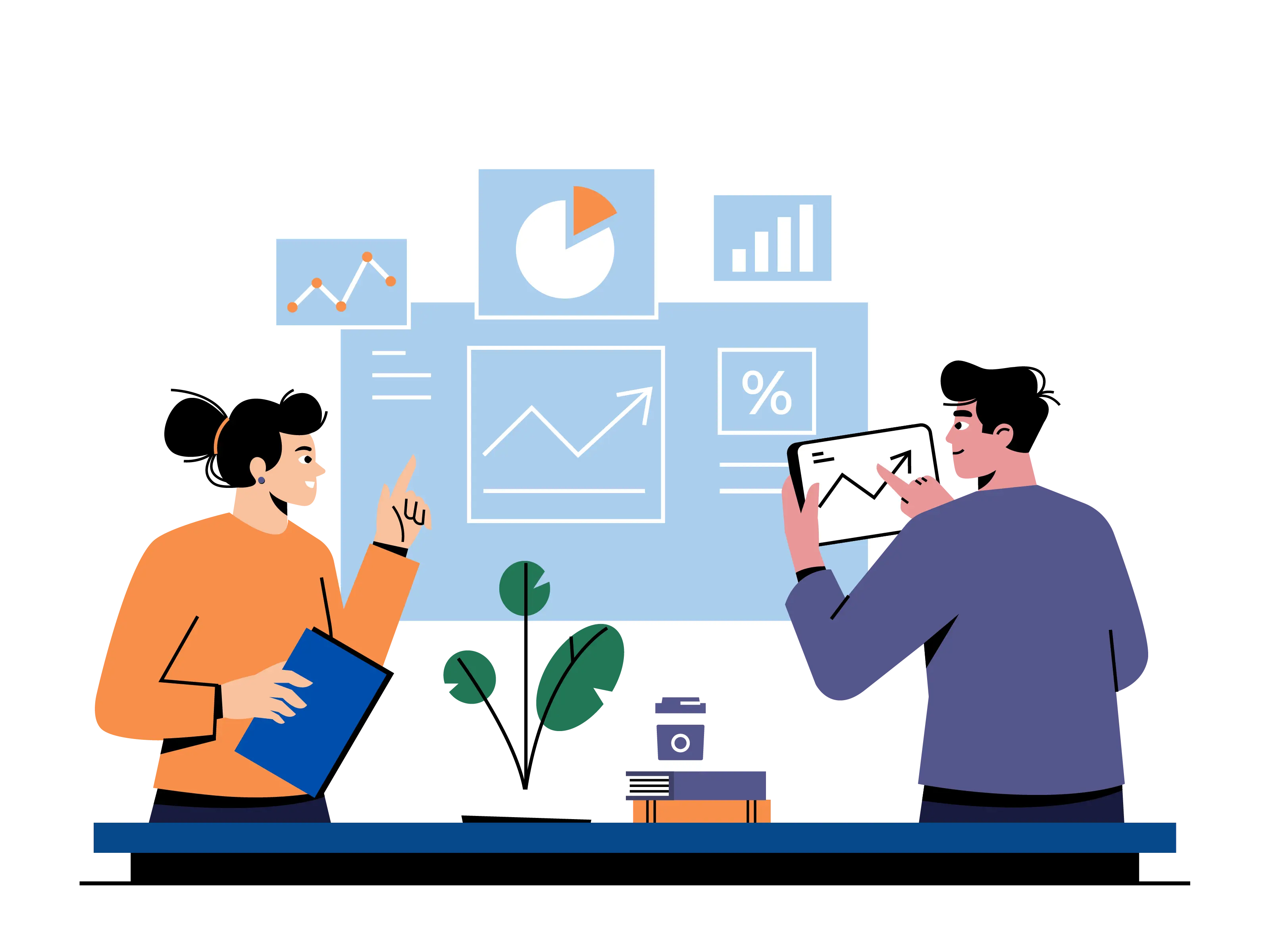 Intelligent analytics dashboard presentation